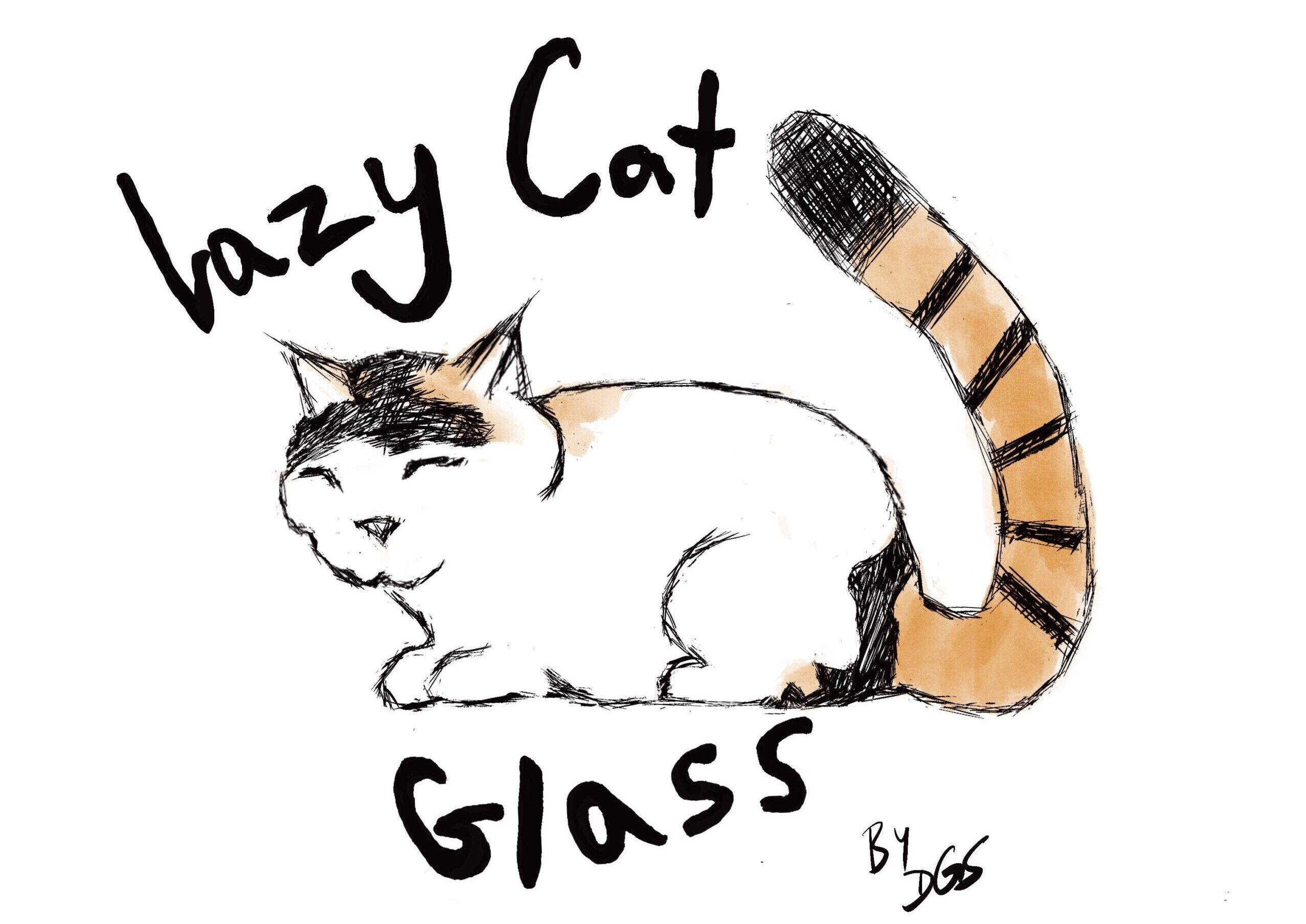 lazy cat glass logo